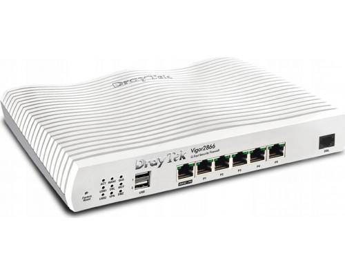 DrayTek Draytek Vigor 2866: Gfast Modem-Firewall ruter Gigabit Ethernet Szary