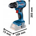 Bosch Professional Cordless screwdriver BOSCH Professional GSR, 18V-45, 2x3.0 Ah, torque 21-45 Nm, 13 mm g