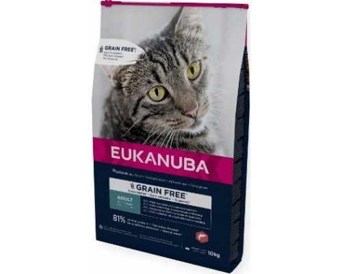 EUKANUBA Eukanuba Euk Cat Adult Grainfree Salmon 10 kg