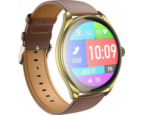 Smartwatch Hoco HOCO smartwatch z funkcją rozmowy AMOLED Y22 złoty szampański