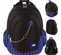 St. Majewski PLECAK 31X41X17 2ZAM 4KIESZ STRIGHT BLACK&BLUE