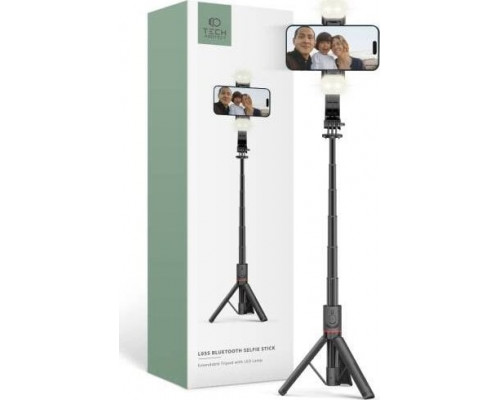 Selfie nūjiņa Tech-Protect TECH-PROTECT L05S BLUETOOTH PAŠPORTRETA NŪJIŅA STATĪVS & LED GAISMA BLACK