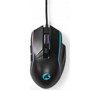 Nedis GMWD510BK Prawa strona USB Typu-A Optyczny 7200 DPI