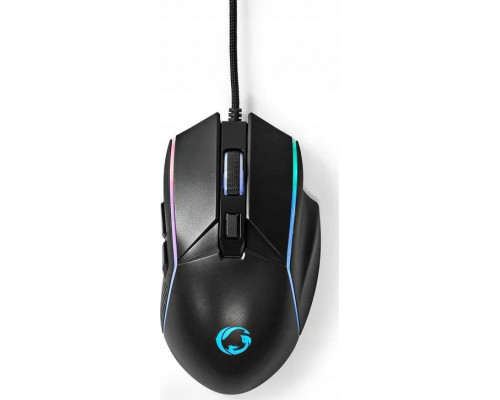 Nedis GMWD510BK Prawa strona USB Typu-A Optyczny 7200 DPI