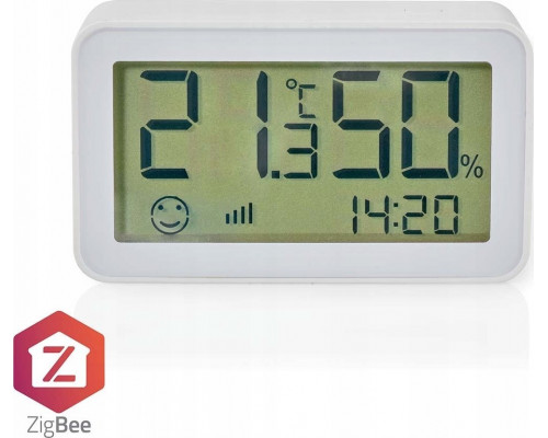 Nedis Nedis ZBSC30WT, White, Indoor hygrometer, Indoor thermometer, Hygrometer, Thermometer, Hygrometer, Thermometer, Plastic, 0 - 95%