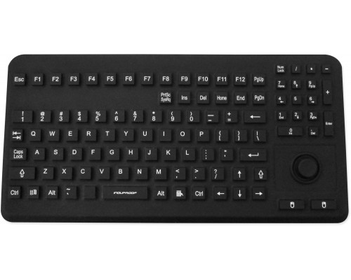 Gett GETT InduProof Advanced Silikonowa klawiatura IP68 wodoodporny można dezynfekować 104 Tasten VESA USB colour: black Layout: DE