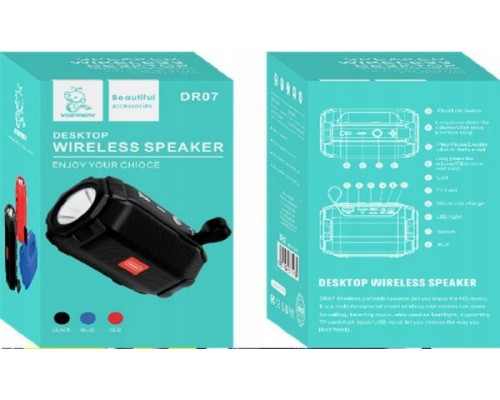 Denmen GŁOŚNIK BLUETOOTH SPEAKER DENMEN 3W CZARNY TF BT 5.0 ROZMOWY DR07