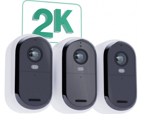 Arlo ARLO ESSENTIAL 2 2K Outdoor Camera 3pack W/3 Solar Panel BNDL