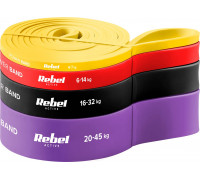 Rebel Gumiju komplekts - Power Band PLs-2, 4-45 kg, 4 gumijasijas,  REBEL ACTIVE