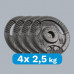 Rebel Čugura svaru komplekts 4x2.5kg, 31mm caurums, disks ar rokturi, REBEL ACTIVE  