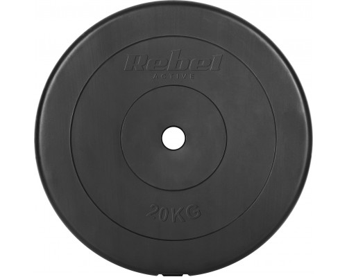 Rebel Bitumena slodze 20kg, 31mm caurums, klasiskais disks, REBEL ACTIVE  