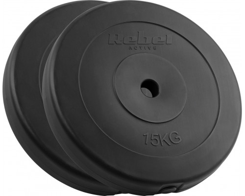 Rebel Set obciążeń bituminousch 2x15kg, otwór 31mm, plate klasyczny, REBEL ACTIVE
