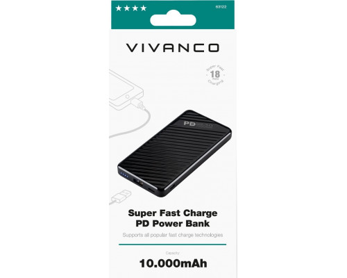 Vivanco Vivanco power bank 10000mAh Super Fast PD 18W (63122)