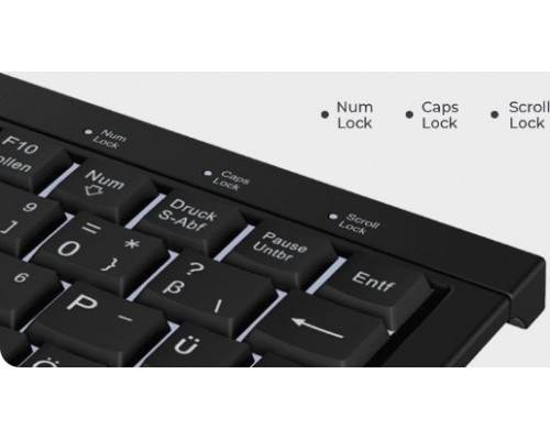 Podkładka Keysonic KeySonic KSK-3011ELC (DE) klawiatura USB QWERTZ Niemiecki Czarny