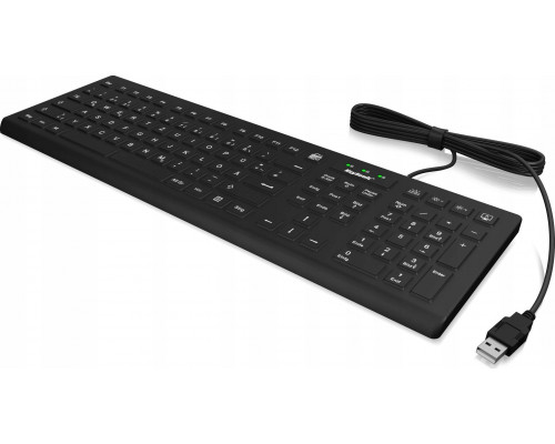 Podkładka Keysonic KeySonic KSK-8031INEL klawiatura USB QWERTZ Niemiecki Czarny
