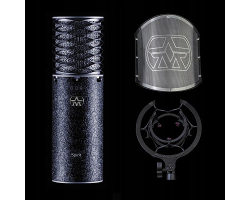 Aston Microphones Spirit Black Bundle pojemnościowy + pop filtr