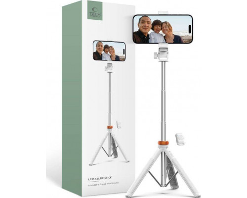 Selfie nūjiņa Tech-Protect TECH-PROTECT L03S BLUETOOTH PAŠPORTRETA NŪJIŅA STATĪVS WHITE