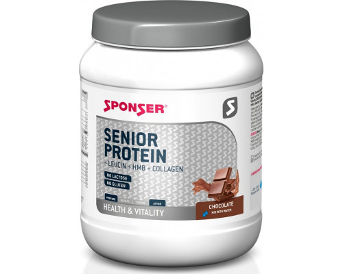 Sponser Senioru proteīns Šokolādes 455g skārda (NEW 2025)