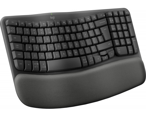 Logitech Logitech Wave Keys klawiatura Biuro RF Wireless + Bluetooth AZERTY Belgijski Grafitowy