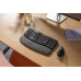 Logitech Logitech Wave Keys klawiatura Biuro RF Wireless + Bluetooth AZERTY Belgijski Grafitowy