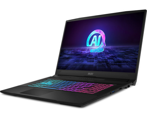 Laptop MSI Nešiojamas kompiuteris|MSI|Katana A17 AI B8VF|CPU Ryzen 7|8845HS|3800 MHz|17.3"|1920x1080|RAM 16GB|DDR5|5600 MHz|SSD 1TB|NVIDIA GeForce RTX 4060|8GB|ENG|Windows 11 Home|Juodas|2.7kg|KATANAA17AIB8VF-881NL