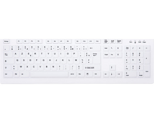 Cherry CHERRY AK-C8100F-FUS-W/FR klawiatura Medyczna RF Wireless AZERTY Francuski Biały