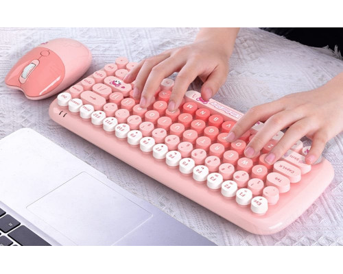 Mofii Bezprzewodowy zestaw klawiatura + myszka MOFII Candy New 2.4G (Rose)