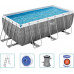 Bestway Swimming pool Power Steel with accessories, rectangular, 412x201x122 cm Lumarko!