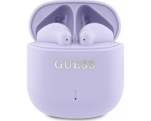 Guess Guess Bluetooth headphones GUTWSJ14ESGU TWS + docking station purple/purple Printed Classic Logo