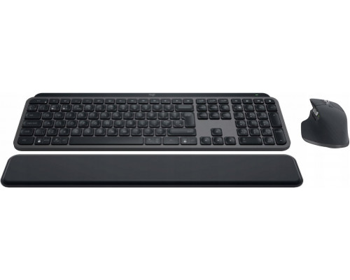 Logitech MX Keys S Combo klawiatura Dołączona myszka Biuro RF Wireless + Bluetooth QWERTY Hiszpański Grafitowy