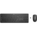 HP HP 235 Wireless Mouse and Keyboard Combo - Full-size (100%) - RF Wireless - Black - Mouse included
