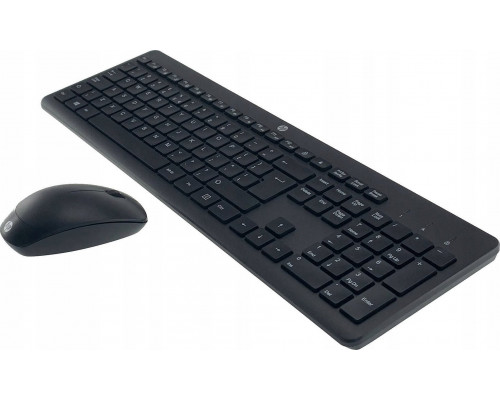 HP HP 235 Wireless Mouse and Keyboard Combo - Full-size (100%) - RF Wireless - Black - Mouse included