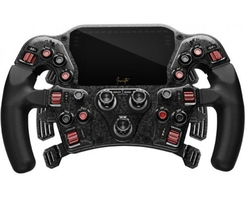 Asetek SimSports Invicta Formula Lenkrad, 4,3-Zoll-LCD, USB-C - Red on Black Edition