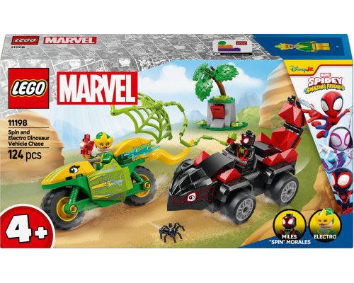 LEGO Marvel Pościg Spina za Electro w dinopojeździe (11198)