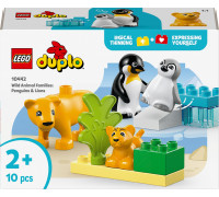 LEGO Duplo Rodziny dzikich zwierząt: pingwiny i lwy (10442)