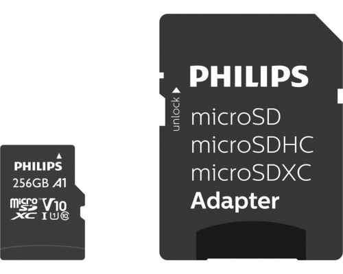 SD  Philips Ultra Speed MicroSDXC 256 GB Class 10 UHS-I/U1 A1 V10 (FM25MP45B/00)