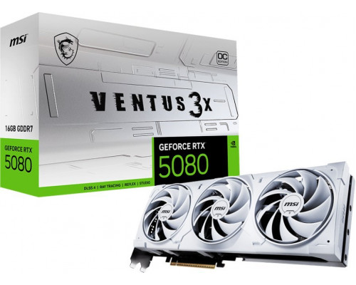 MSI GeForce RTX 5080 Ventus 3X OC White 16GB GDDR7 DLSS4