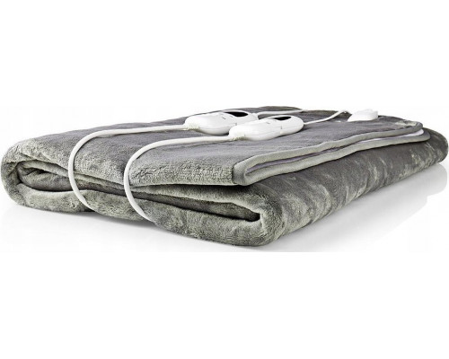 Nedis PEBL130CWT2 blanket electric  120 W Gray, White Polar, Poliester