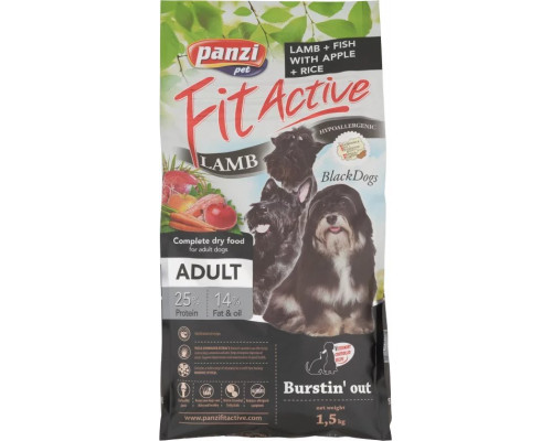 FITACTIVEDOG 1,5KG ADULTBLACKDOGS 308562