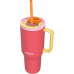 Thermal mug z teleskopową słomką Kambukka Rio Tumbler 950ml Pink Papaya