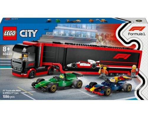 LEGO City Formula 1 F1® Ciężarówka z bolidami RB20 i AMR24 F1® 3 szt. (60445)