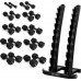 POLIURETĀNA HANTELES KOMPLEKTS HPT 2 x 1 - 10 KG (110 KG) + STATĪVS STR37 HMS  
