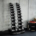 POLIURETĀNA HANTELES KOMPLEKTS HPT 2 x 1 - 10 KG (110 KG) + STATĪVS STR37 HMS  