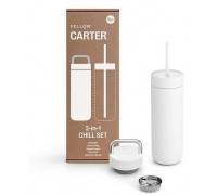 Fellow - Carter Chill Set 2 w 1 - Thermal mug + 2 nakrętki - White 591 ml