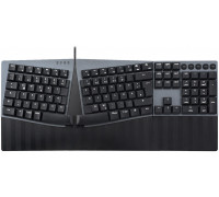 Perixx PERIBOARD-535 DE BR, ergonomiczna mechan. USB klawiatura (brązowe przyciski)