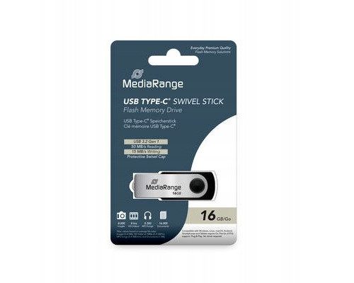 MediaRange USB-Stick  USB 3.2 Gen1 USB-C   16GB