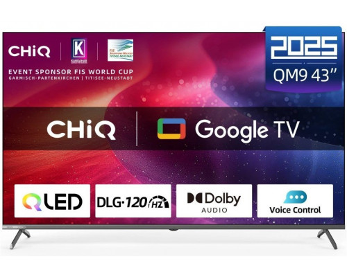 CHiQ U43QM9G TV 43", UHD QLED  Google TV