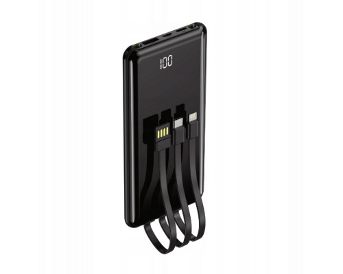 Setty power bank 10000 mAh with cables PB-WK-101 black