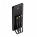 Setty power bank 10000 mAh with cables PB-WK-101 black
