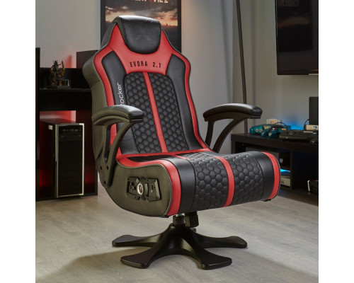 X Rocker Evora 2.1 Wireless Gaming Sessel schwarz-rot